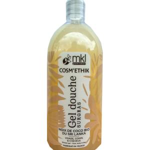 MKL Cosm’Ethik Gel Douche Surgras Noix de Coco Bio du Sri Lanka – Visage, Corps & Cheveux – 1L